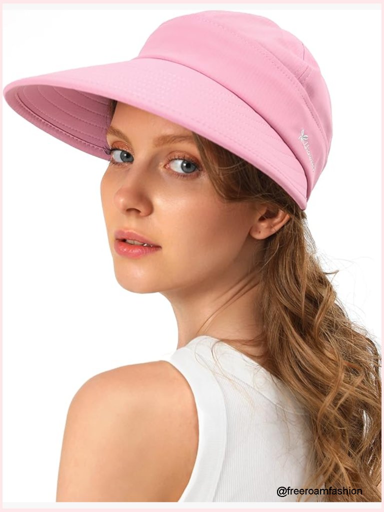 Wide Brim Sun Visor Uv Protection Dual Purpose Beach Hat Packable Cap